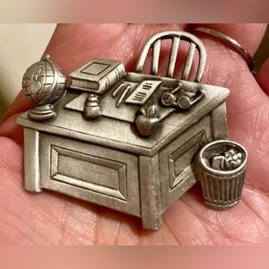 JJ Teacher’s Desk Vintage Brooch